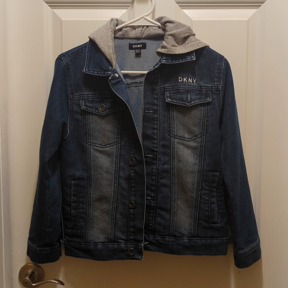 DKNY Kids Denim Jacket with Hood